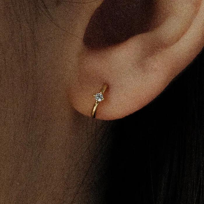 14K Mini Hoop Piercing