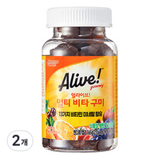얼라이브 멀티 비타 구미, 60정, 2개