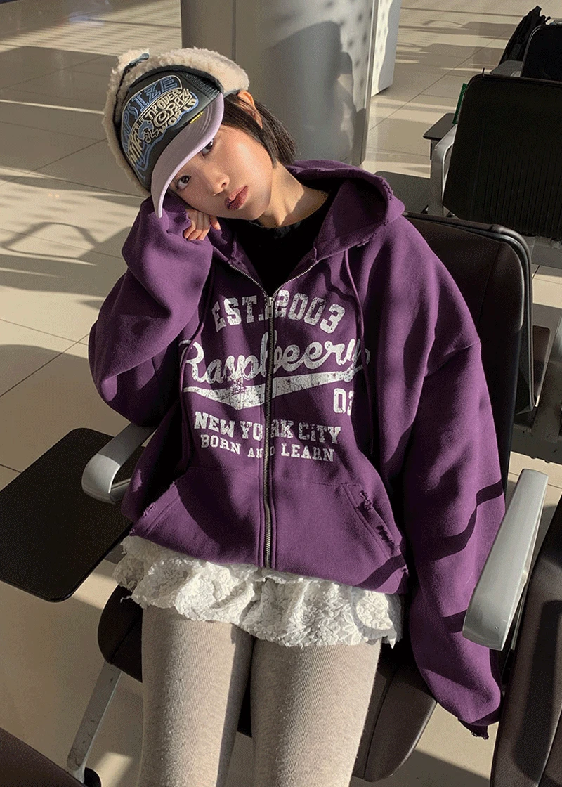 VINTAGE HOOD ZIP-UP (3color)