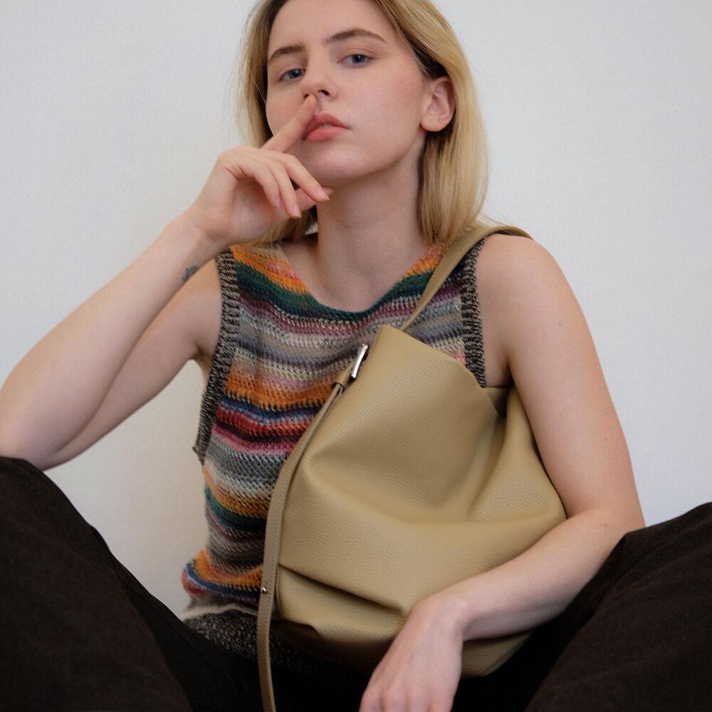 Hobo Bag with 3way Belted Strap in Camel