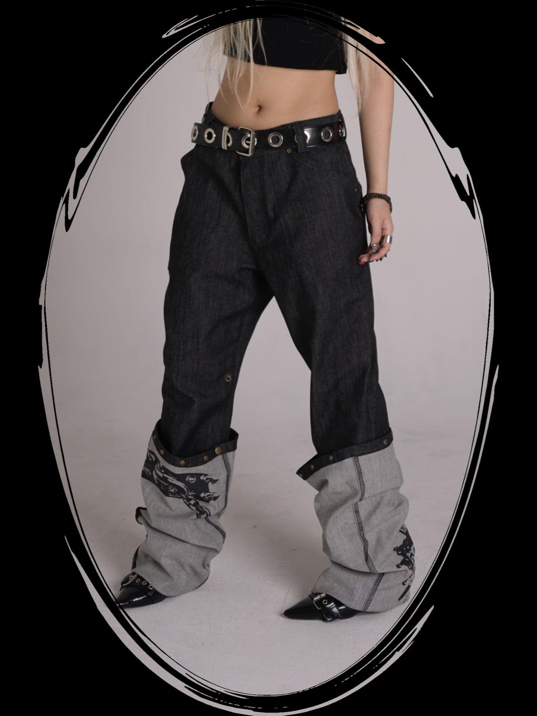 0:03 bootcut pants (black)