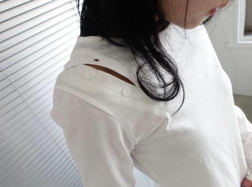 shoulder T- shirt (ivory)