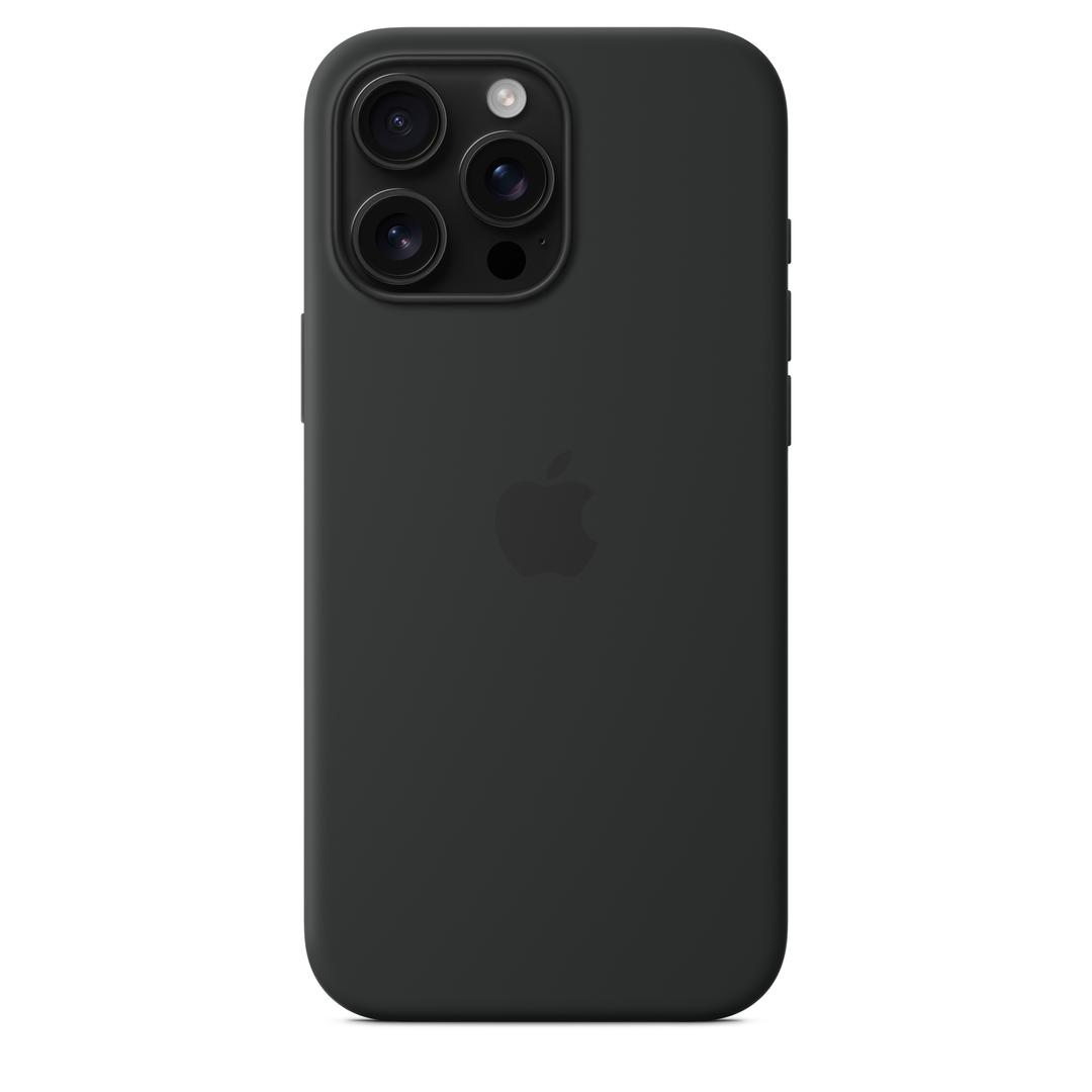 MagSafe형 iPhone 16 Pro Max 실리콘 케이스 – 블랙