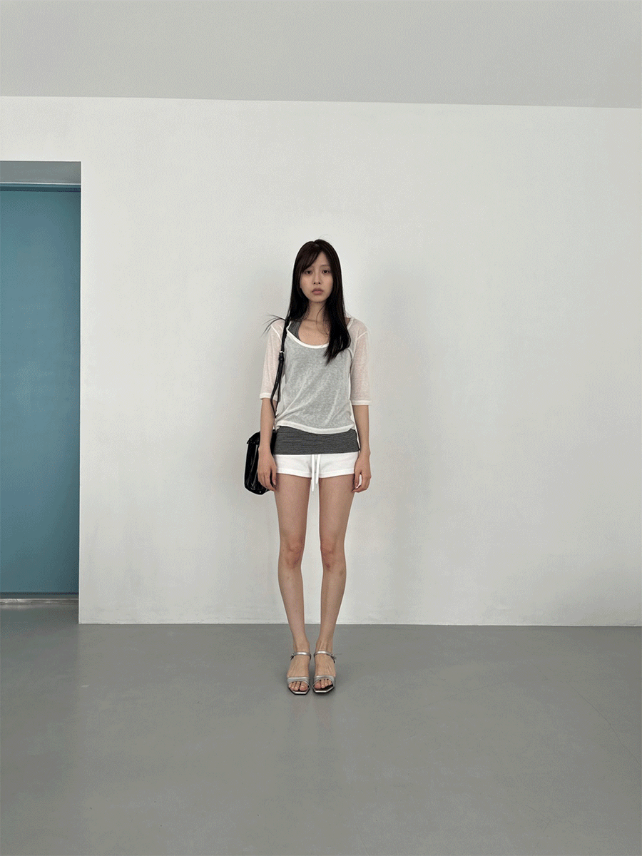 Banding sweat shorts