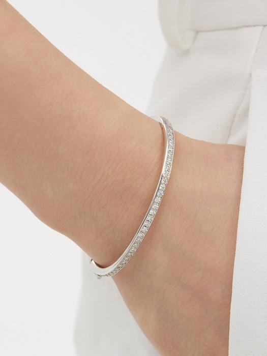 에센스 실버(W) 모이사나이트 풀파베 슬림 뱅글 HL4B56412W9