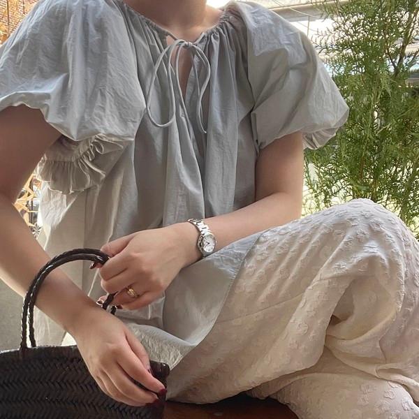 <made> amy blouse (blue grey) (8차 pre-order)