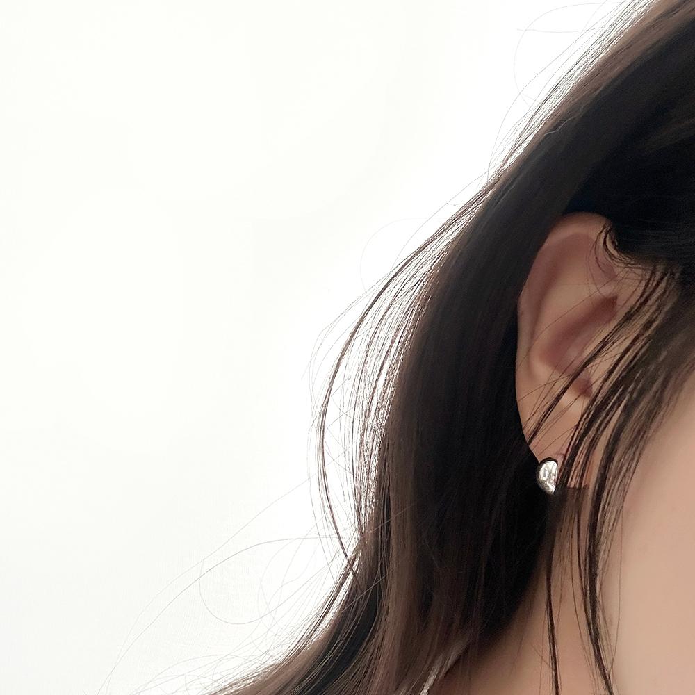 글렌무드 🖤당일출고/무배🖤silver925 유광 무광 스지 볼륨 반달 링 귀걸이 실버925