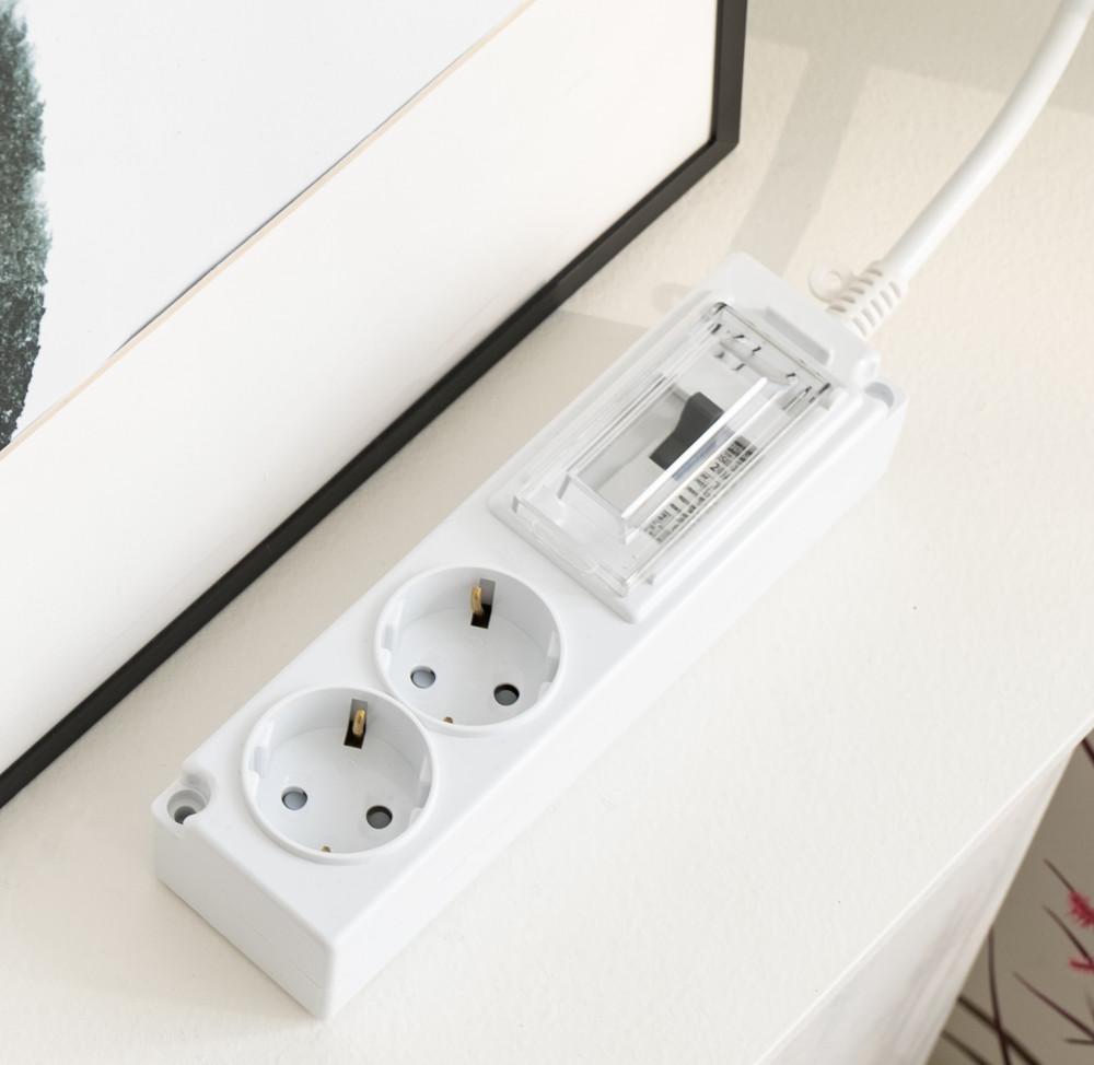 미주 고용량 멀티탭 4000W 과부하차단 2구 1.5M 배선차단 에어컨