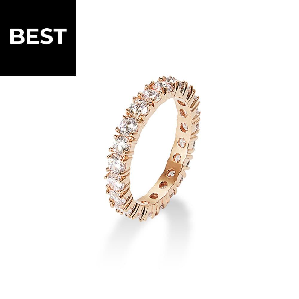 3MM 프롱세팅 테니스 반지 (로즈골드)