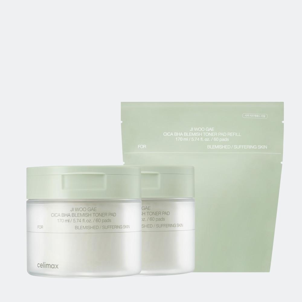 셀리맥스 시카 지우개 패드 60매 2개 + 리필 60매 1개 / 트러블 피부 진정