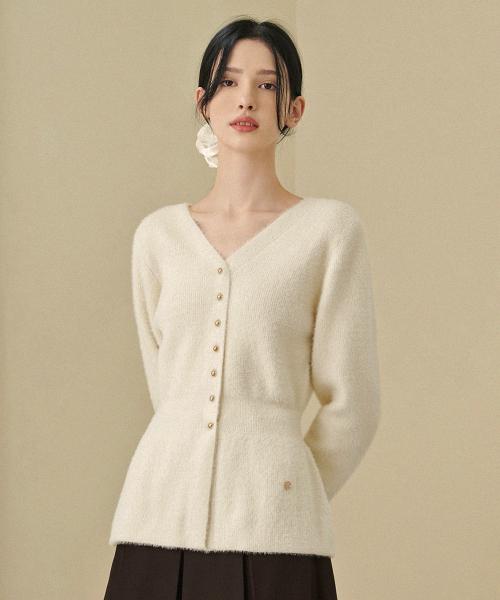 슬리더 헤어리 플레어 가디건