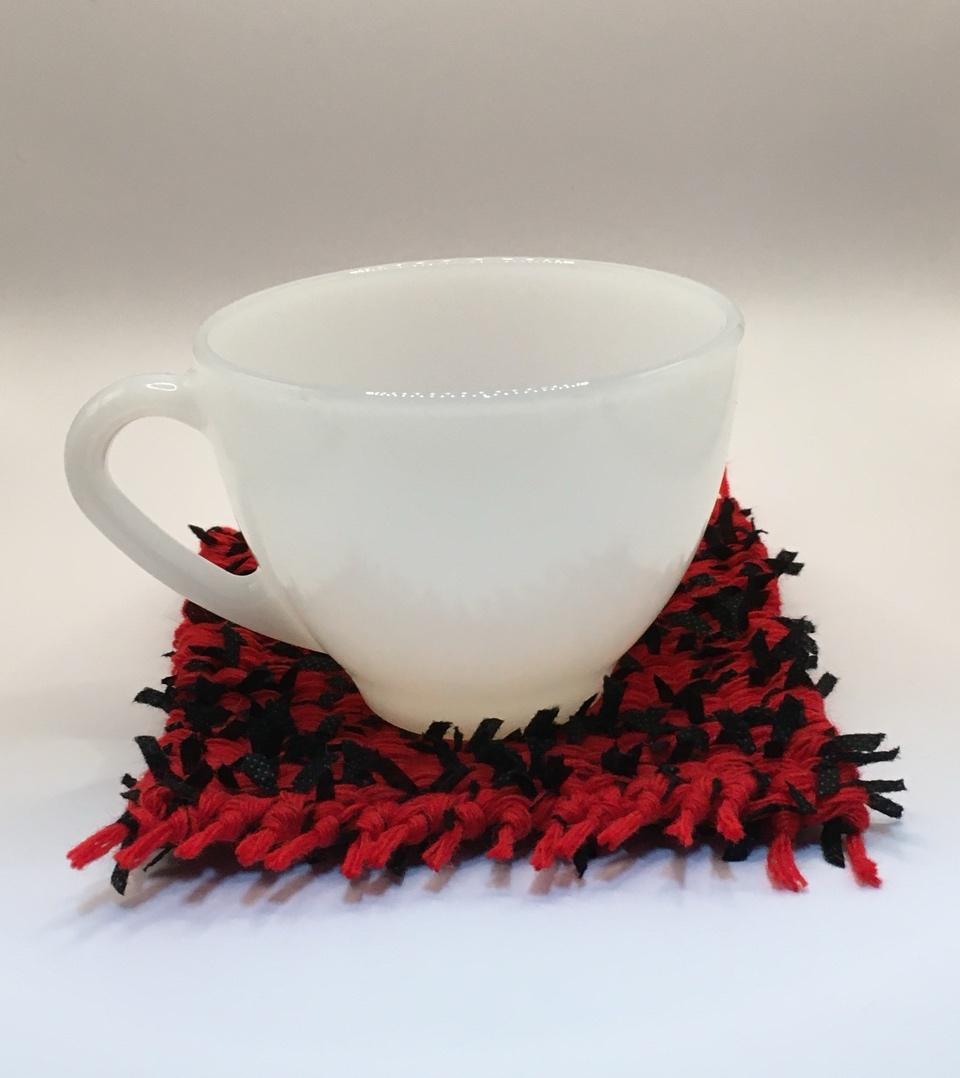 컵받침 위빙티코스터 컵받침대 홈카페 소품 패브릭 오브제 잔의 쉼터 나이트 크루징 34