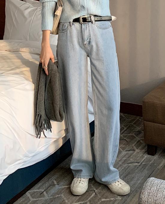 [another leeds] 앤톤 연청 데님 팬츠 (비스코스 1%)(연청데님/겨울데님/베이직데님/기본데님)