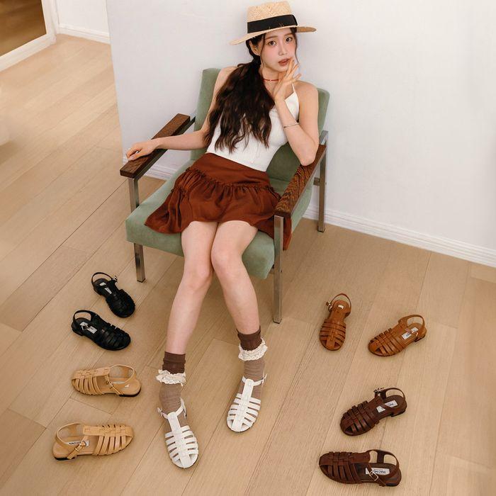 [단독][아린PICK] LoLo 로로 클래식 T 스트랩 피셔맨 샌들_6color 2cm