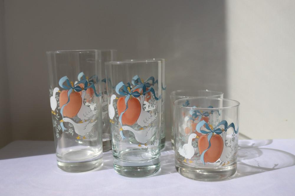 [중고] 빈티지 인터네셔널 마멀레이드 애플구스 글라스 International Marmalade Goose Glass
