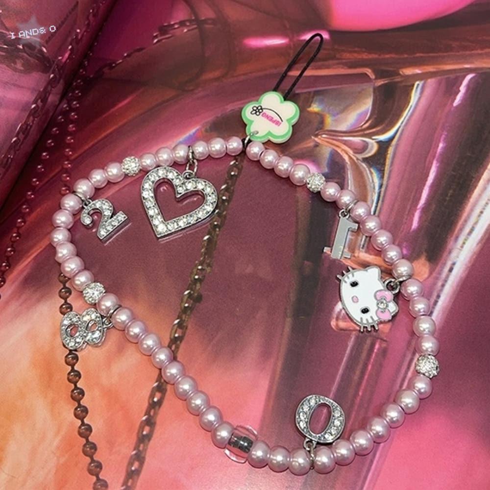 아이앤드오 Kitty Letter Charm Keyring