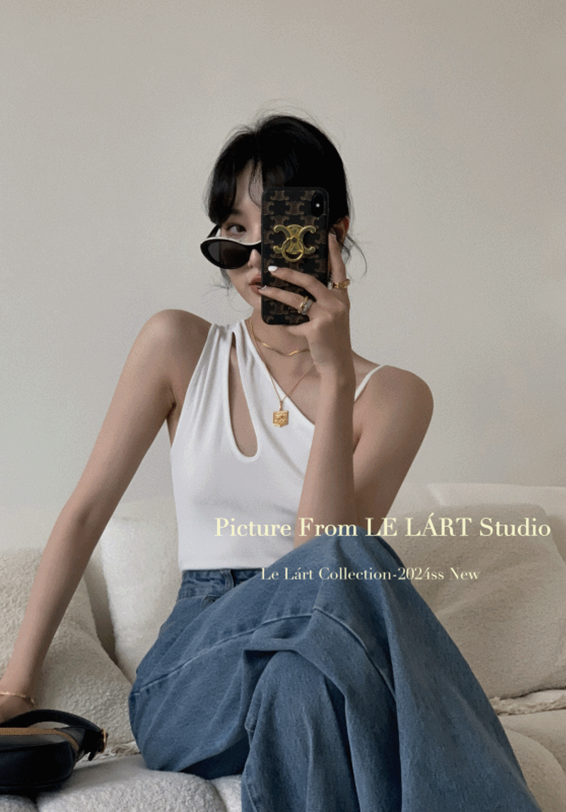 에츠 컷아웃 크롭 나시-cami(LL5306)