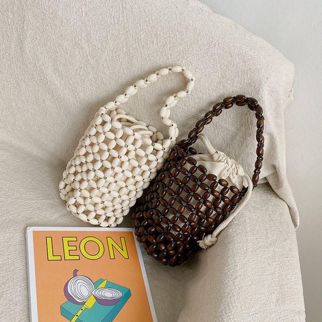 [당일발송] 우드볼 메쉬 여름 미니 토트백 파우치세트