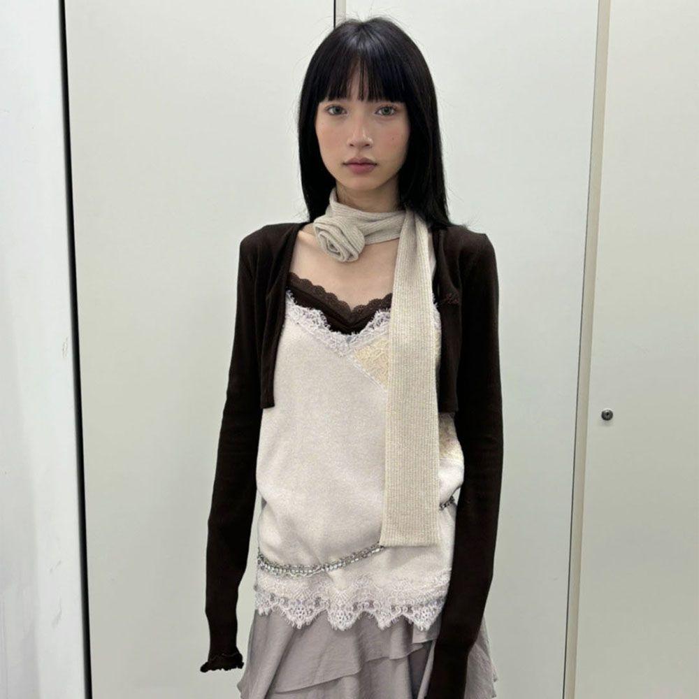 Cotton Long Lace Slip (Beige)