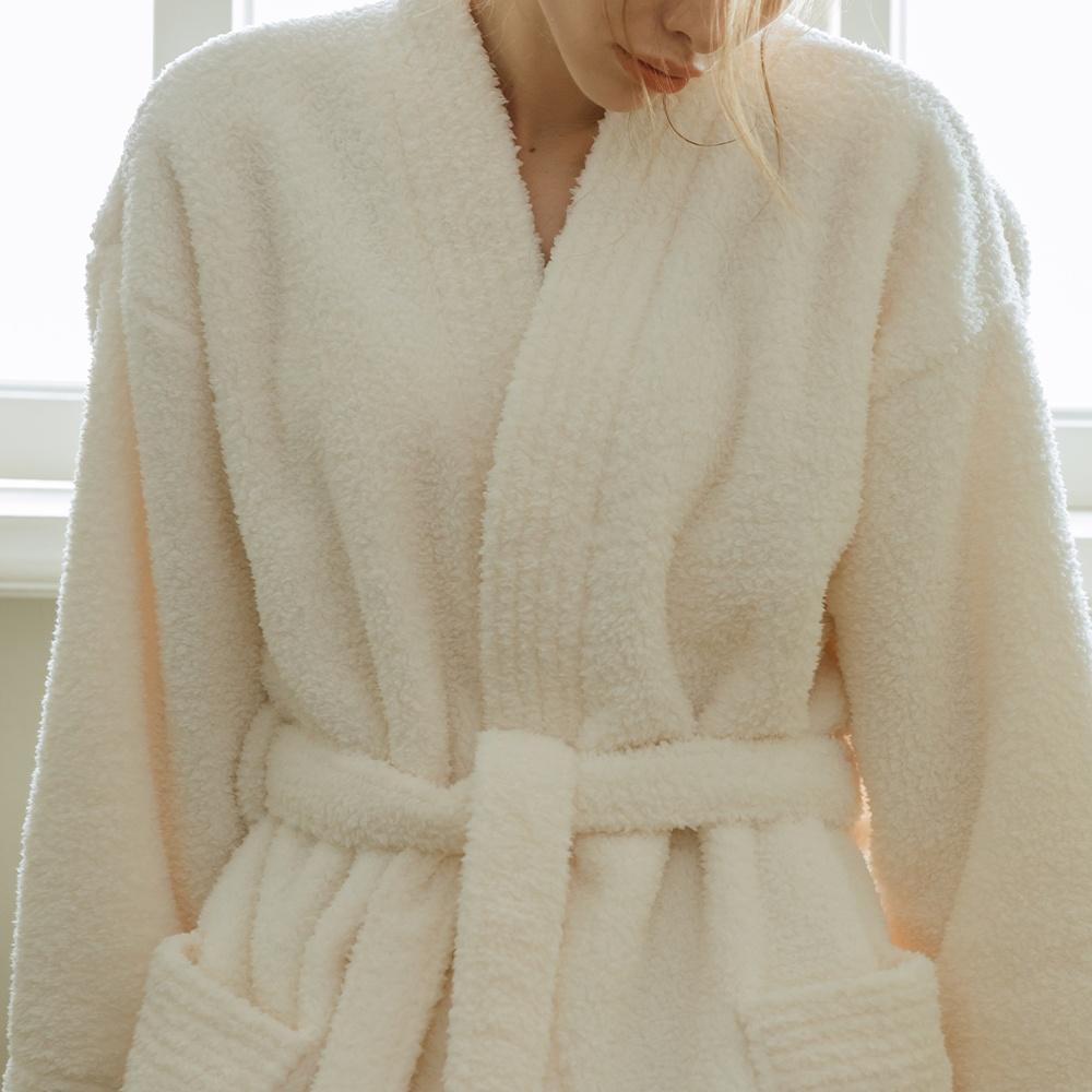 Soft towel shawl robe