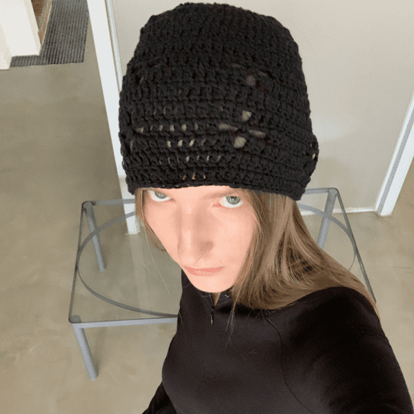 LONSLAN Retro Hollow Embroidered Knit Warmth Yarn Hat