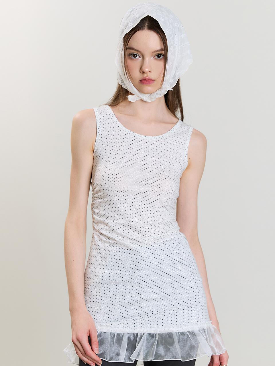 LVTR LAYERED FRILL DRESS(WHITE)