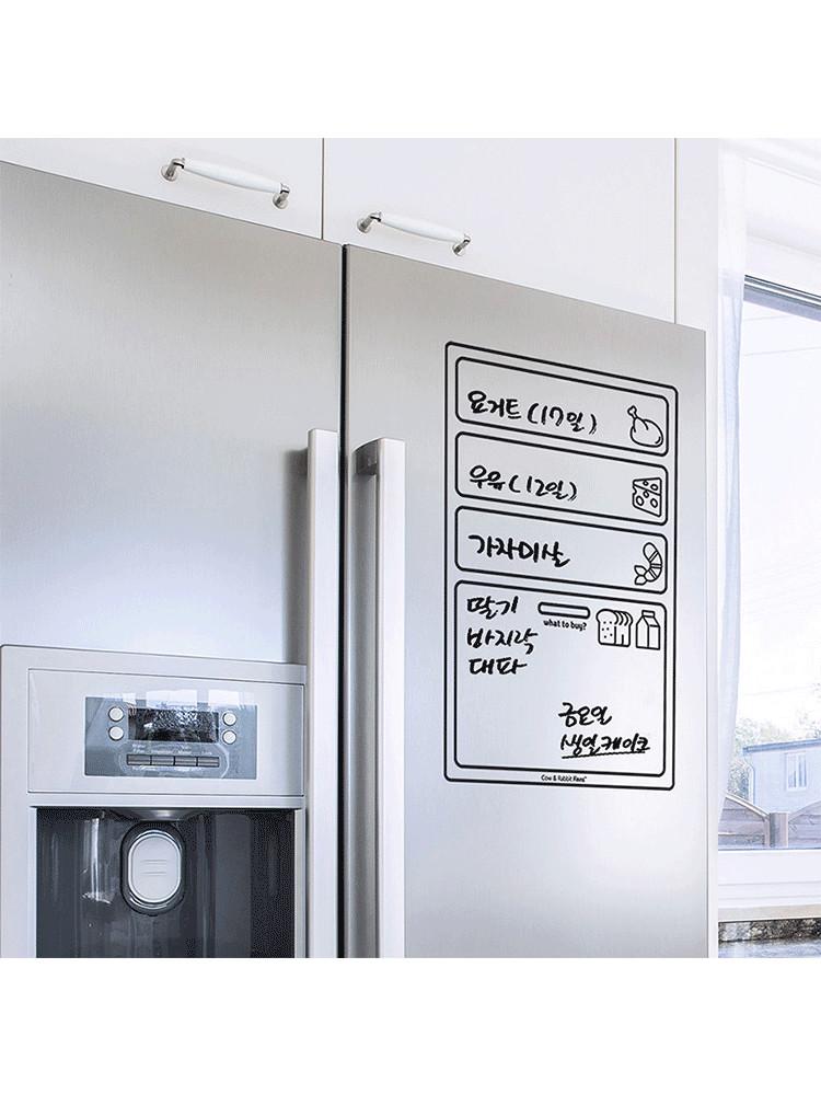 초간편 투명 메모 시트 풀세트 구성 냉장고 현관 거울에 간편부착 자취생으로 살아남기