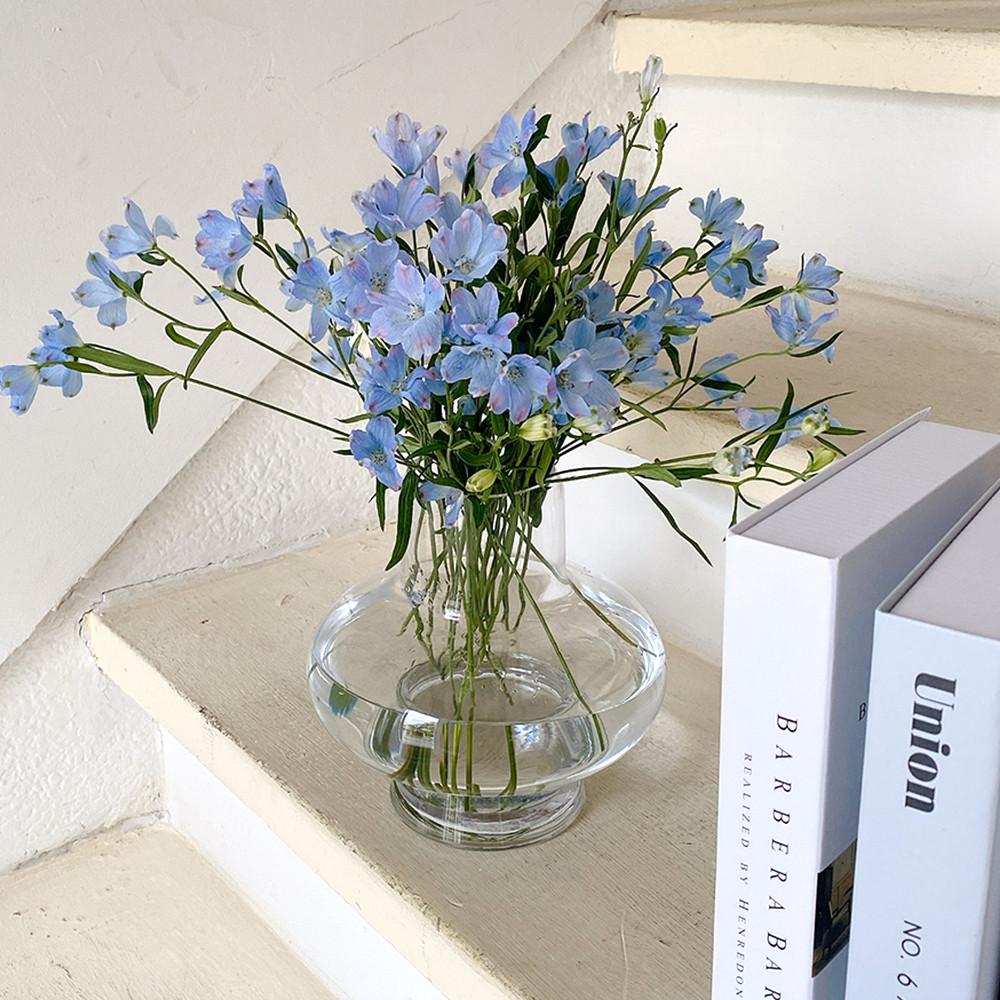 진심디자인 위니 램프 유리 화병 오로라 홀로그램 꽃병 인테리어 오브제 소품 장식