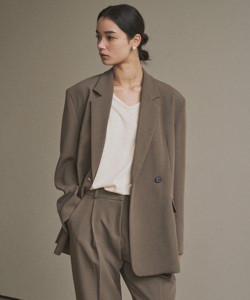 SIOT4099 루즈핏 싱글 블레이저_Mocha brown