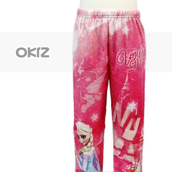 겨울왕국 수면바지 [로잉-극세사] 핑크 퍼플 2종택_ 부드러운 실내바지