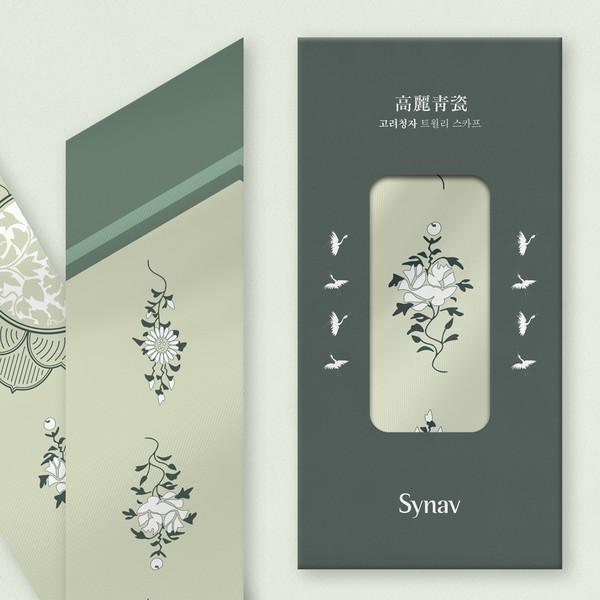 [Synav] 모란국화문 쁘띠 스카프