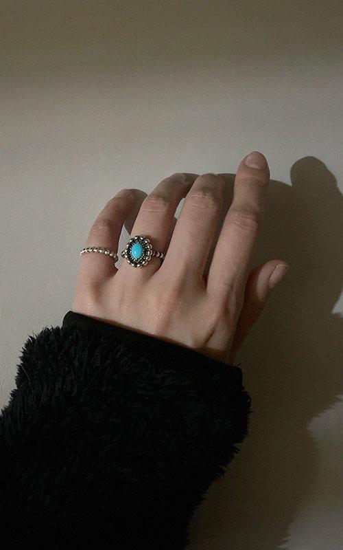 signature flower gemstone ring