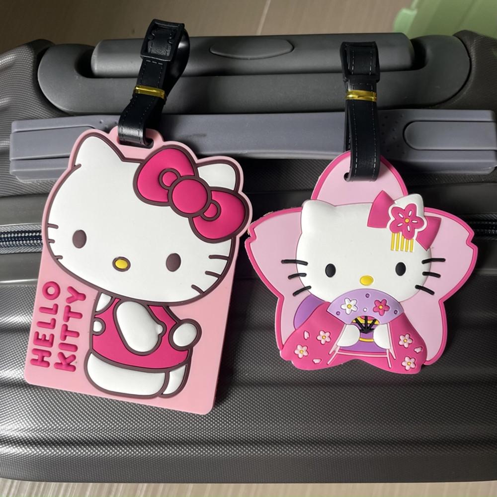 기모노키티 캐리어 네임택 산리오 캐릭터 러기지택 여행가방