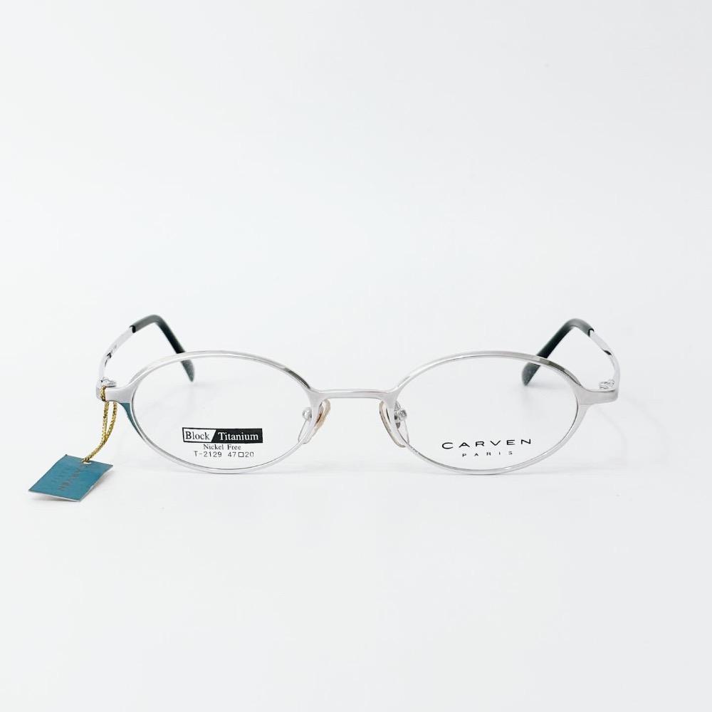 CARVEN silver oval Matte glasses