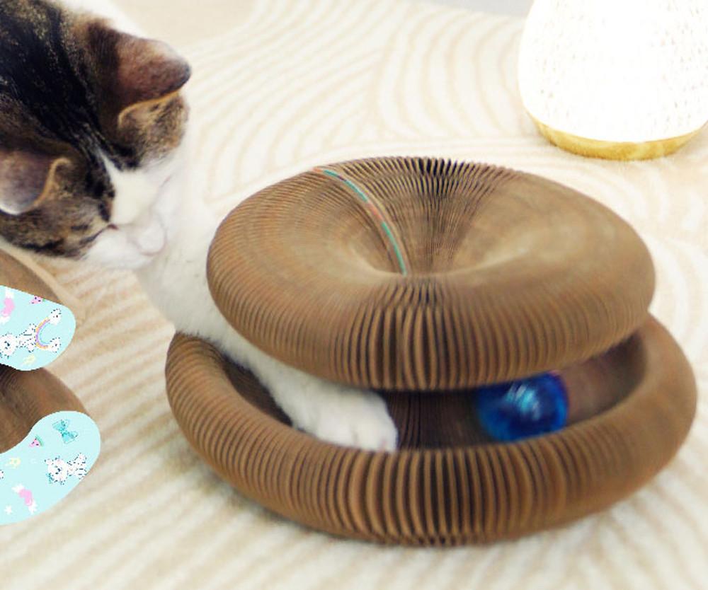 씨리얼펫 고양이 장난감 사냥놀이 아코디언 스크래쳐 틱톡화재