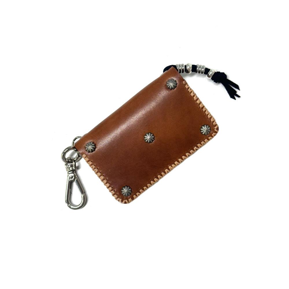 X 스터드카드지갑 - 탄