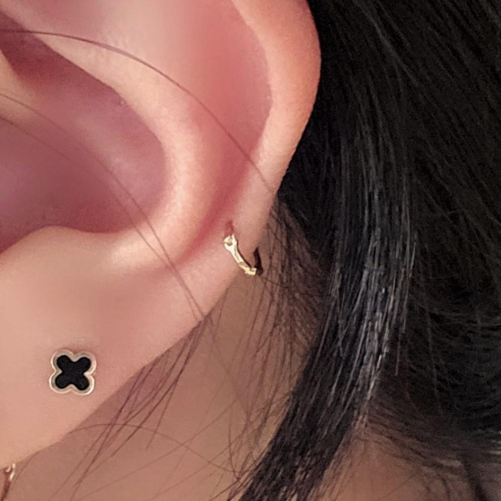 14k 내경 4mm, 5mm 미니 원터치 귀걸이 귓바퀴 링 피어싱