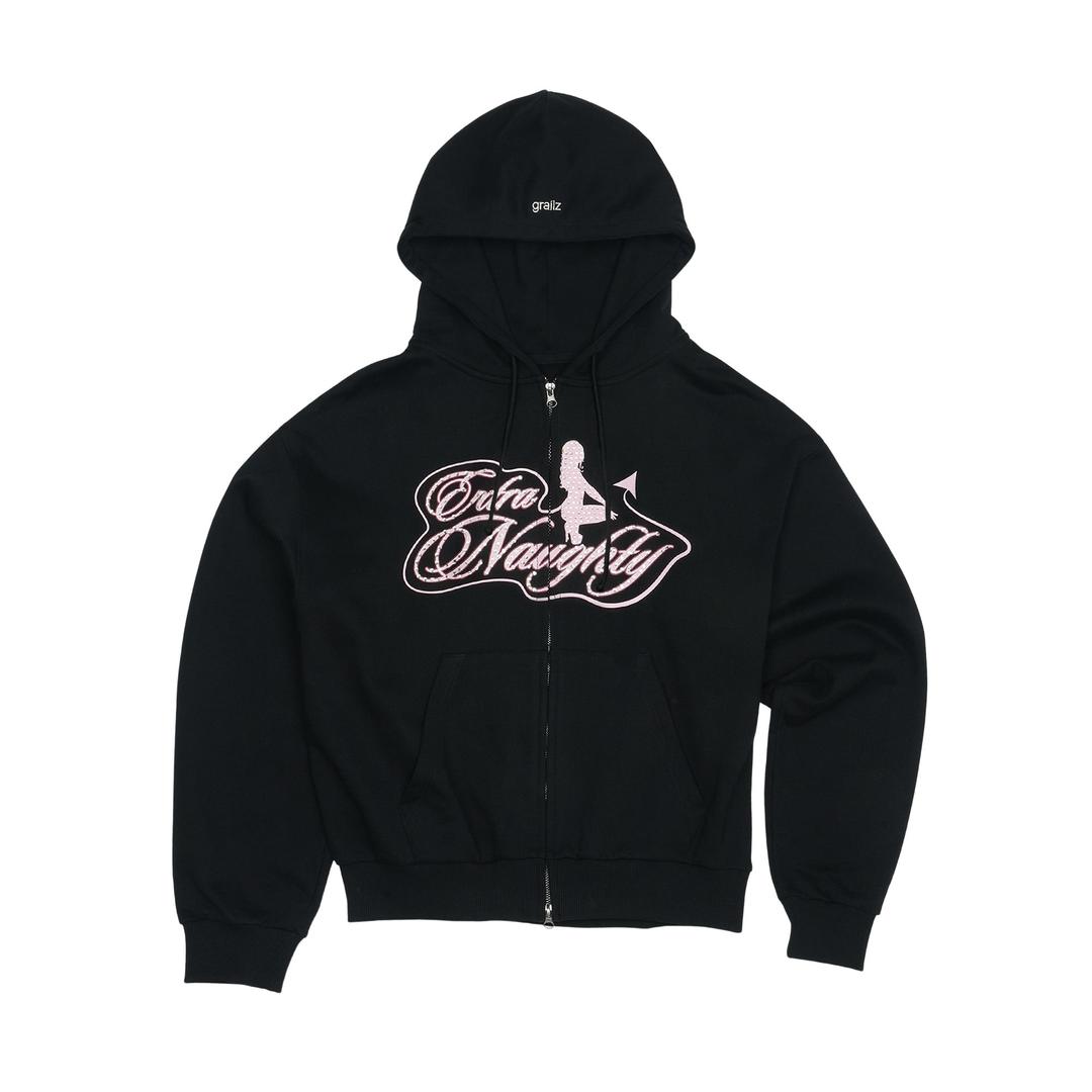 DEVIL GIRL CRYSTAL HOODIE [BLACK]