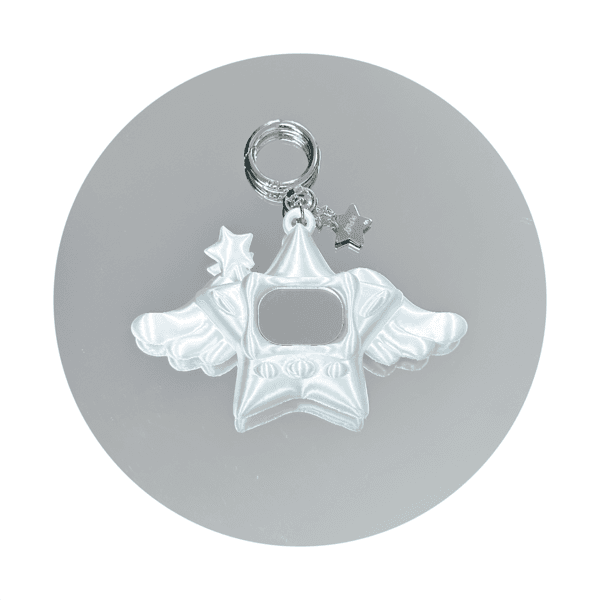 CYBER-STAR GALORE : Keychain ( silky white )