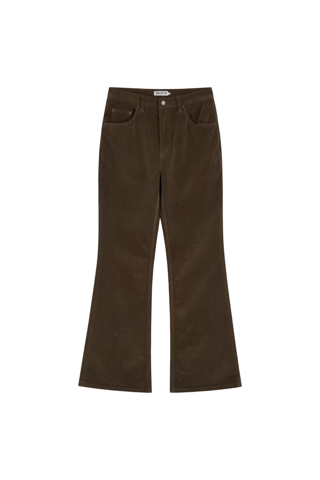 CORDUROY BOOTS CUT PANTS (BROWN)