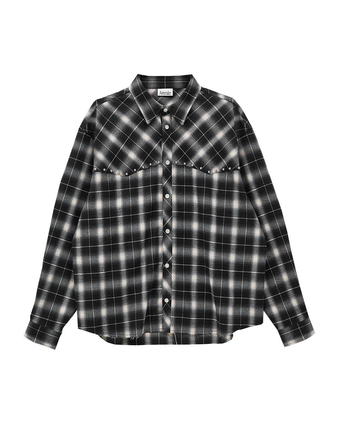 WESTERN PIERCING CHECK SHIRT (black)