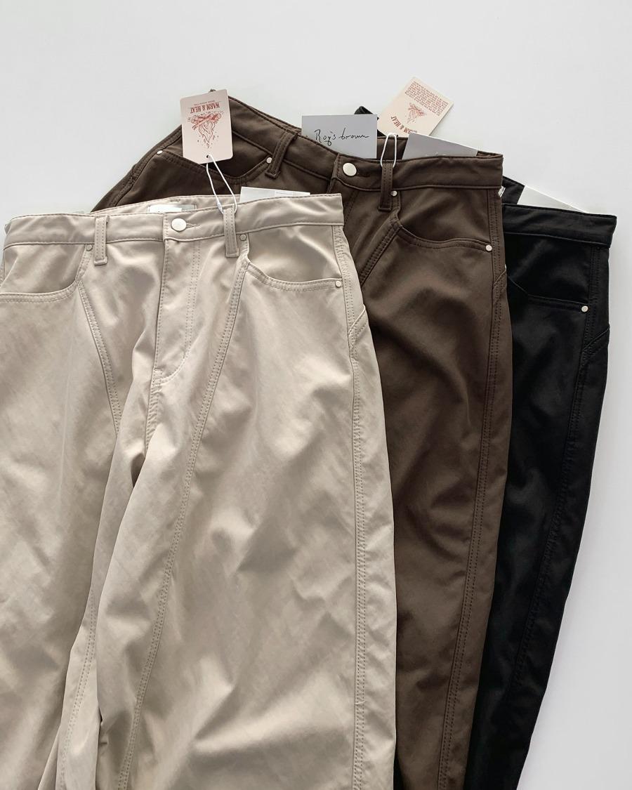 커브드 라인 기모 윈터 팬츠