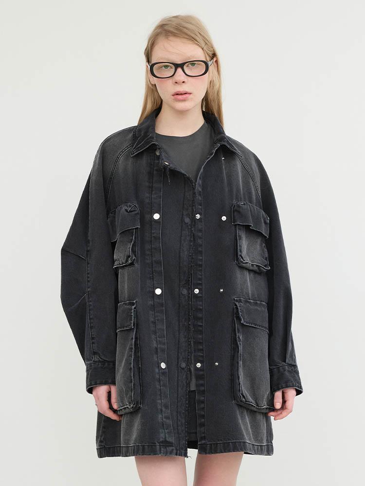 핸드 워싱 빈티지 데님 점퍼 AJ5SM20210