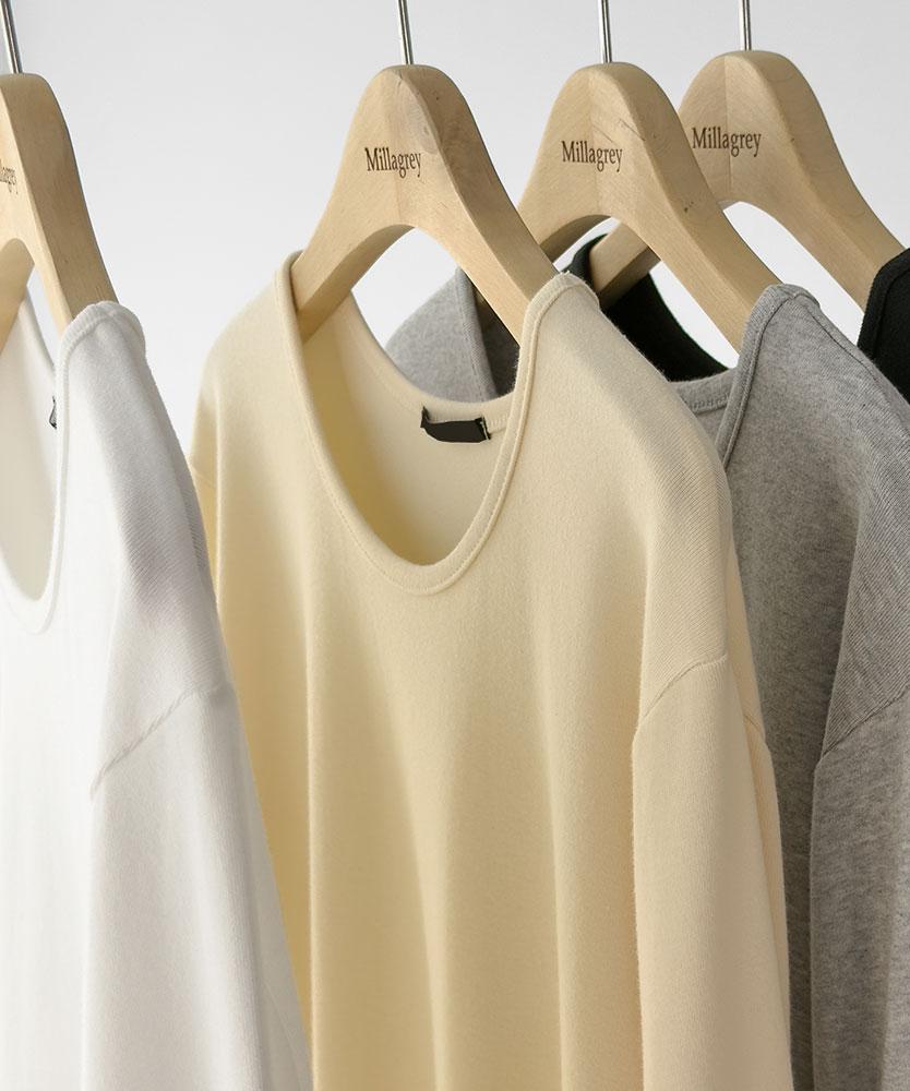 밀라그레이 유넥 모달 이너 기본 긴팔 티 롱슬리브
