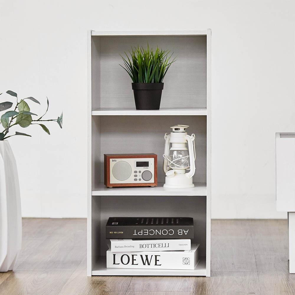 아이리스 3단 원목 우드 400 책장 책꽂이 오프화이트 MDB-3