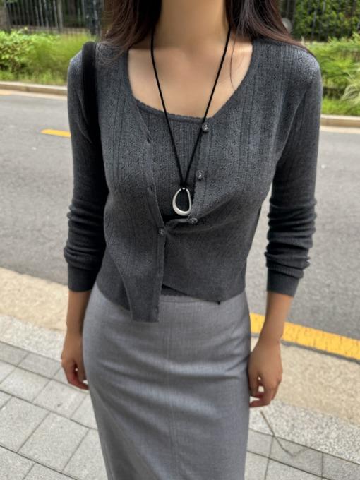 그로브 가디건 세트