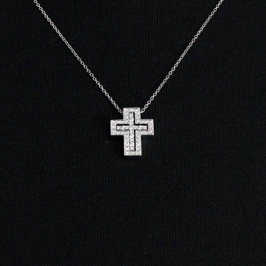 DAMIANI(다미아니) 20083490 18K화이트골드 0.38캐럿다이아 벨에포크 19x16MM 스몰 목걸이aa56371