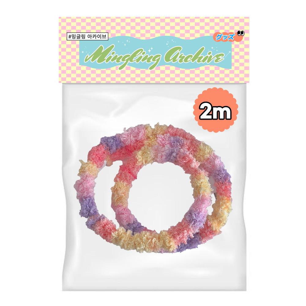 [플로랄샤베트 (2m)] 뜨개 털실 퍼 케이블 커버 꾸미기 충전기 커스텀 코드삭스