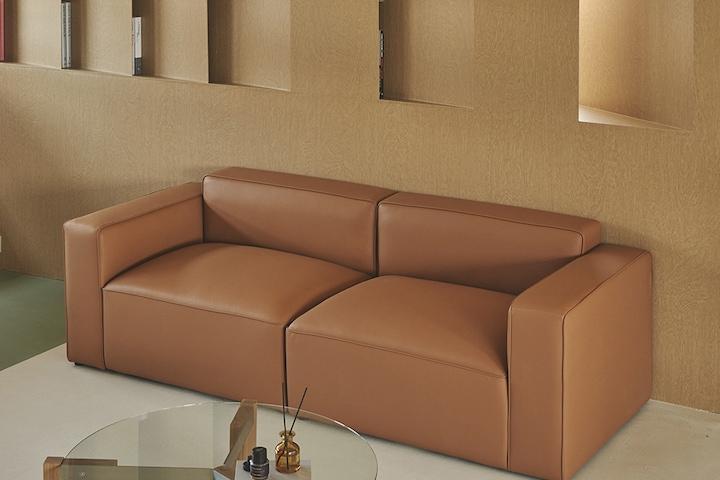 NEW 모데라토 모듈형 천연 면피 가죽소파 3인용 일반형