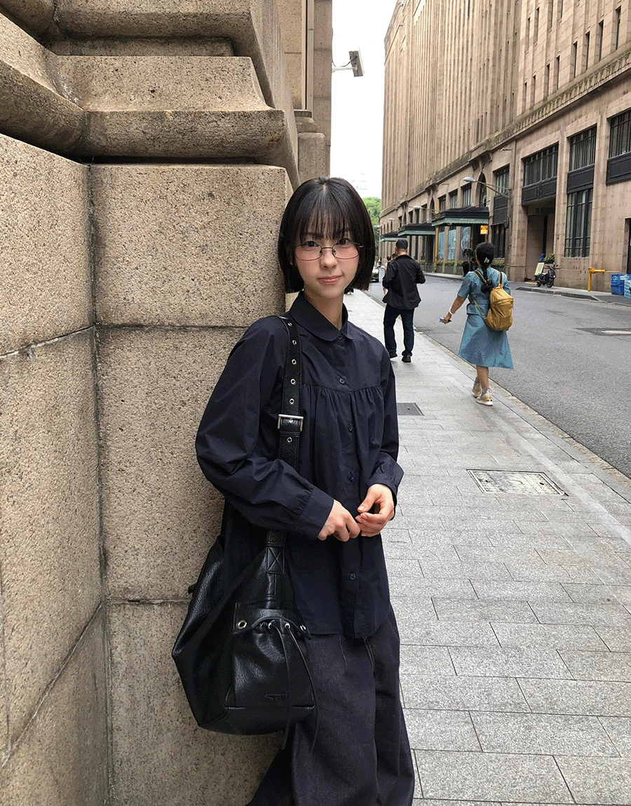 로달 셔링 셔츠 (3color)